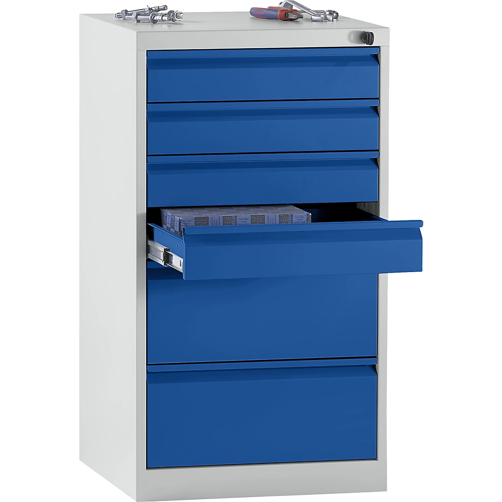 Armoire à tiroirs en acier eurokraft basic