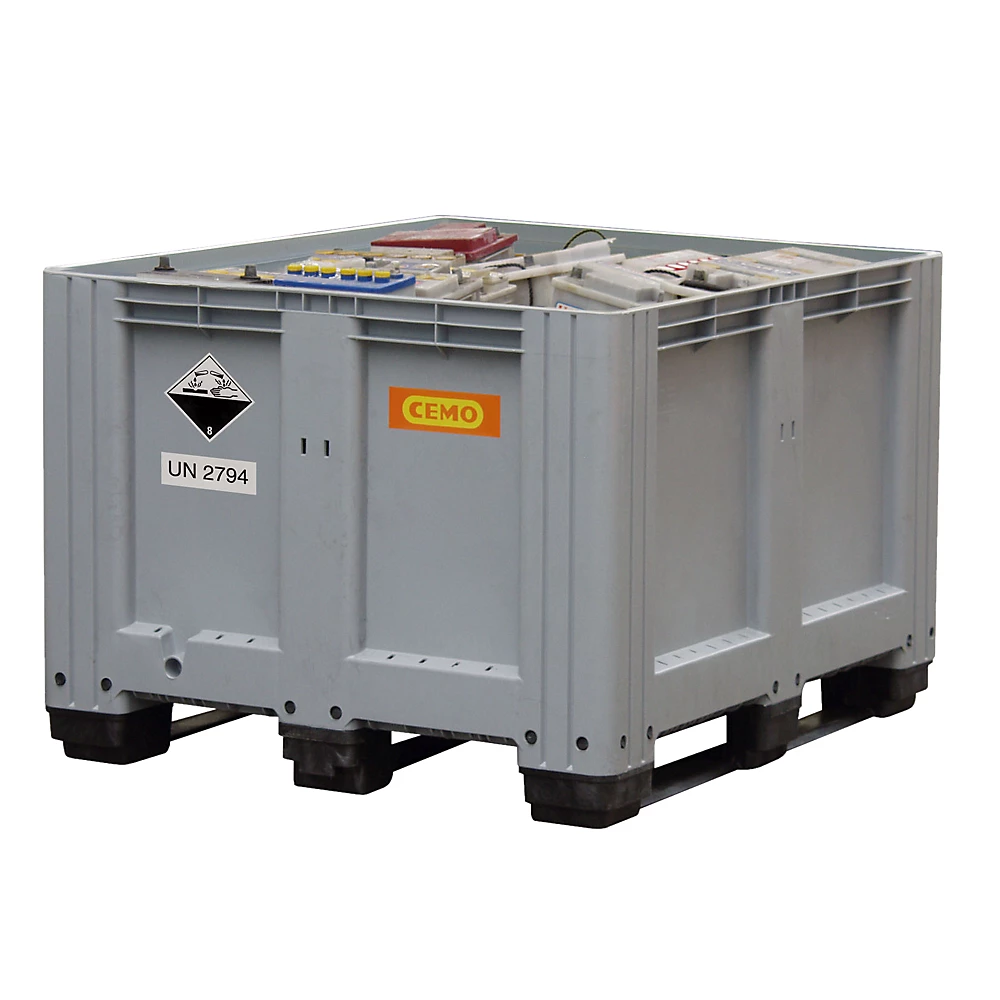 Bac de stockage et de transport pour batteries usagées CEMO