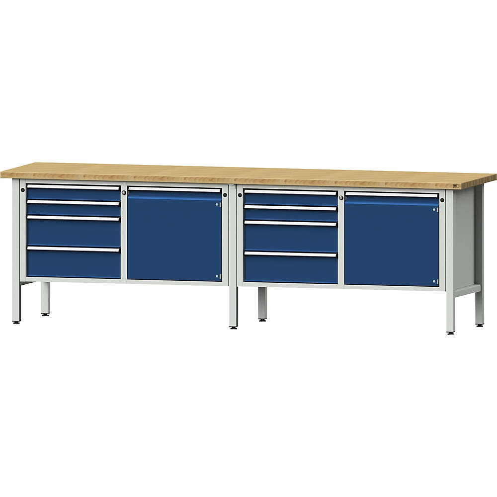 Établi de largeur 2800 mm, sur piétement ANKE