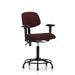 Symple Stuff Dominic Drafting Chair Upholstered/Metal in Red/Black/Brown | 32.5 H x 25 W x 25 D in | Wayfair A05385C84E5545298124FB05F7D98098