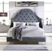 Rosdorf Park Trevon Tufted Low Profile Platform Bed Upholstered/Velvet in Gray | 65.7 H x 85.75 W x 86.6 D in | Wayfair