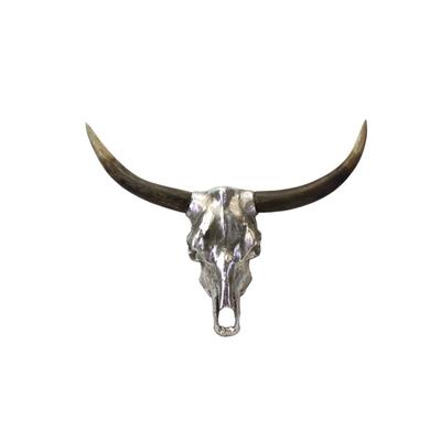 VOSS Design »Bullenhörner« Wand-Deko silber/braun 90x70 cm Image
