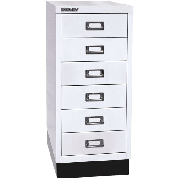 Bisley Schubladenschrank »MultiDrawer« A4, einbahnig, 6 Schübe, mit Sockel weiß, 27.9x67x38 cm