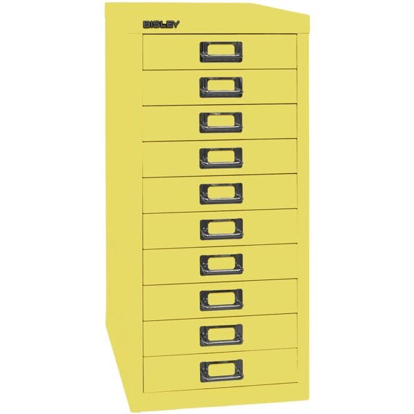 Bisley Schubladenschrank »MultiDrawer« A4, einbahnig, 10 Schübe gelb, 27.9x59x38 cm