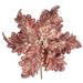 Vickerman 551240 - 17" Rose Gold Poinsettia 14" Flower 3/Bg (OF180158) Home Office Flowers