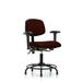 Symple Stuff Ian Ergonomic Drafting Chair Upholstered, Steel in Gray/Black/Brown | 32.5 H x 27 W x 25 D in | Wayfair