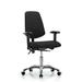 Symple Stuff Hannah Ergonomic Task Chair Upholstered/Metal in Black/Brown | 36.5 H x 27 W x 25 D in | Wayfair E48B63F3BBCF444BAD76387B48243D58