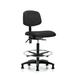 Symple Stuff Barbosa Drafting Chair Upholstered in Black/Brown | 36.5 H x 25 W x 25 D in | Wayfair 9082E31C71DF4ECF9D787FC794EA63E9
