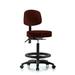 Symple Stuff Sybil High Bench Height Adjustable Lab Stool Plastic/Metal in Red/Gray/Brown | 49.25 H x 25 W x 25 D in | Wayfair