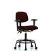 Symple Stuff Ian Ergonomic Drafting Chair Upholstered, Steel in Gray/Black/Brown | 32.5 H x 27 W x 25 D in | Wayfair