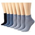 Camano Damen 9101 Füßlinge, Blau (Denim Mel. 0033), 35/38 (7er Pack)