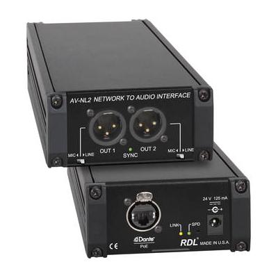 RDL AV-NL2 Dante Network Stereo D/A Converter AV-NL2