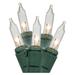 Gerson 60180 - 35 Light 12.5' Green Wire Clear Miniature Christmas Light String Set with 3" Spacing