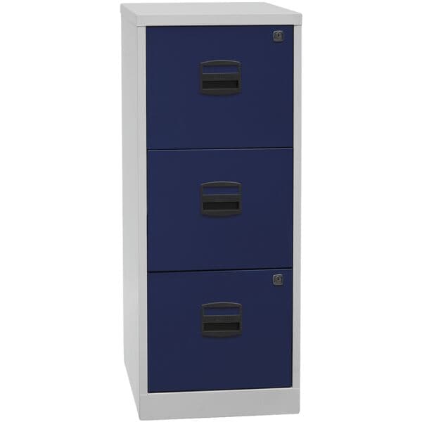 Bisley Home Hängeregistraturschrank »PFA« A4, einbahnig, 3 Schübe blau, 41.3x101.5x40 cm Image