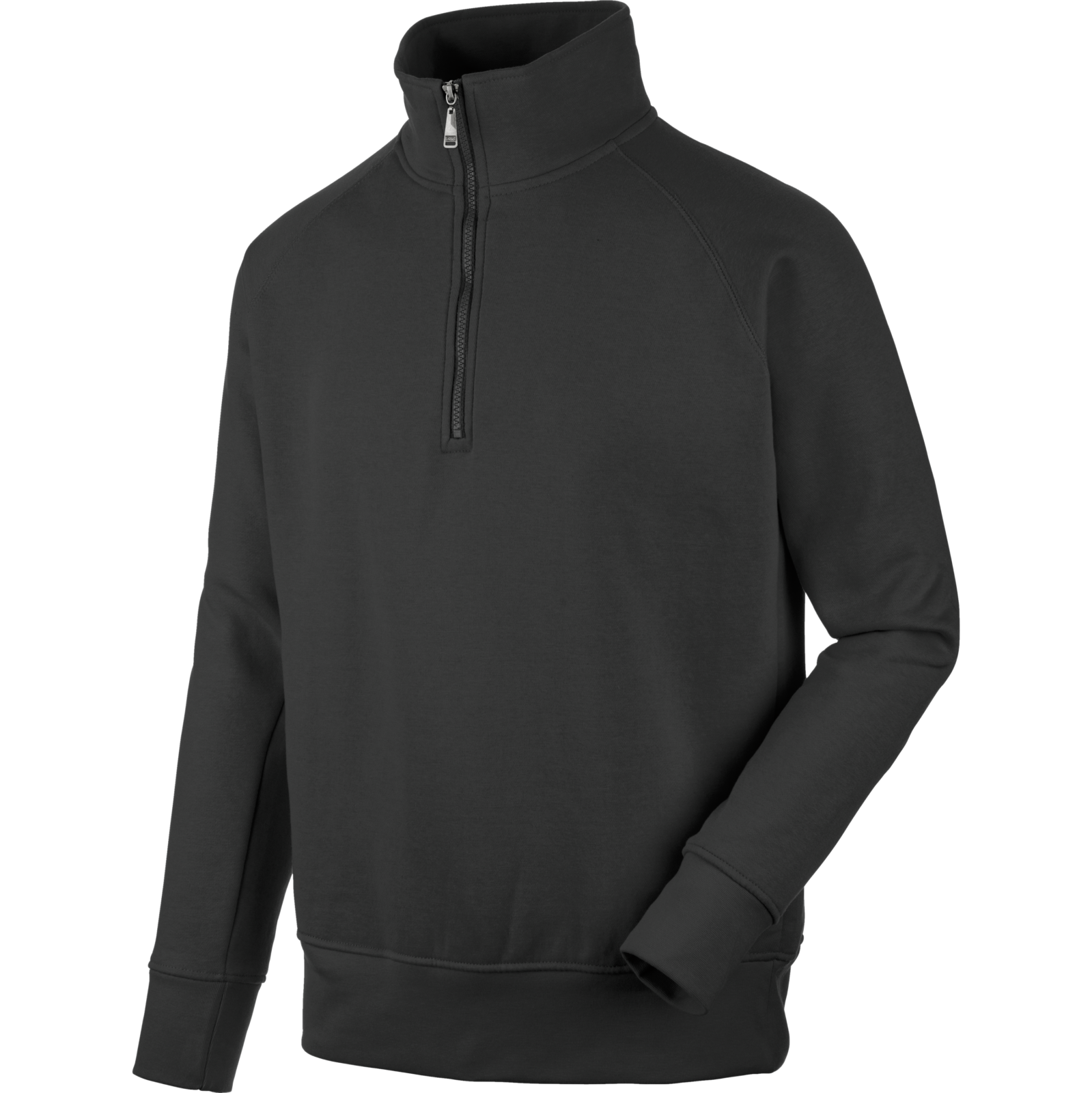 Sweat de travail ¼ de zip Job+ Noir