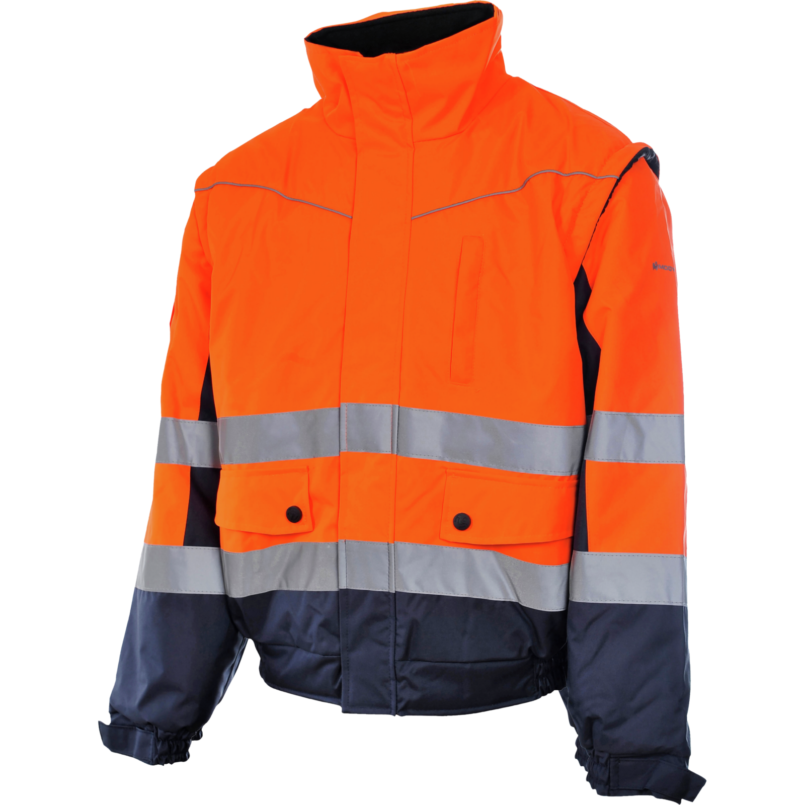 Blouson de travail Würth MODYF 2 en 1 haute-visibilité LUMEN orange/marine