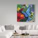 Winston Porter 'Tropical Blue Butterfly' Acrylic Painting Print on Wrapped Canvas in Blue/Green/Red/Black/Blue Canvas | 24 H x 24 W x 2 D in | Wayfair