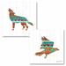 World Menagerie Southwestern Vibes III & VI by Farida Zaman - 2 Piece Graphic Art Print Set in Green | 0.01 D in | Wayfair