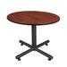 Symple Stuff Kobe Round X-Base Breakroom Table Wood/Metal in Brown | 29 H x 48 W x 48 D in | Wayfair 860A8C22584B4E07860C4A70F2B18572