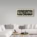 Winston Porter 'Room Signs IV - Welcome' Acrylic Painting Print on Wrapped Canvas in White | 20 H x 47 W x 2 D in | Wayfair