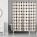 Bungalow Rose Grier Geometric Single Shower Curtain Polyester in Gray/Blue/Brown | 74 H x 71 W in | Wayfair 780582F9E5C840E7A589A9692683AAA0