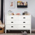 DaVinci Fairway 6 Drawer Double Dresser in White | 33.9 H x 48 W x 17.8 D in | Wayfair M13516CGW