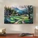 Millwood Pines 'Bear Creek Ranch' Graphic Art Print on Wrapped Canvas in Blue/Gray/Green | 16 H x 24 W x 2 D in | Wayfair