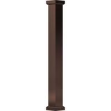 6 x 9 Endura-Aluminum Empire Style Column Square Shaft (Load-Bearing 12 000 lbs) Non-Tapered Textured Bronze Finish w/ Capital & Base