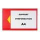 Novap - Panneau d'Information A4 Rouge - 2000307 - rouge