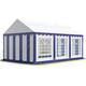 4x6 m Tente de réception/Barnum bleu-blanc toile de haute qualité pvc 700 n economy - bleu