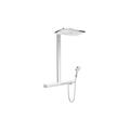 Rainmaker Select Showerpipe 460 3jet avec thermostat, apparent, 4 consommateurs, blanc/ chrome