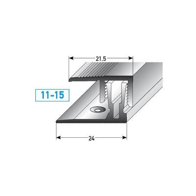 Auer - Klick-Abschlussprofil / Abschlussleiste Laminat 'Alberni' Höhe 11 - 15 mm, 21,5 mm breit,