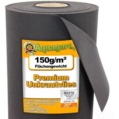 Aquagart - 60m² Gartenvlies Unkrautvlies Unkrautfolie Mulchfolie Mulchvlies 150g 2m breit