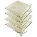 4er Set Stuhlauflage Auflage Sydney Stuhlauflage Sitzauflage Sitzkissen Gartenstuhl beige - Detex