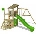Fatmoose - Parco giochi in legno FruityForest Giochi da giardino con altalena e scivolo Torre