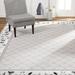 Gray/White 92 x 0.3 in Area Rug - Charlton Home® Modena Floral Gray/Ivory Area Rug Polypropylene | 92 W x 0.3 D in | Wayfair