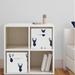 Sweet Jojo Designs Woodland Deer Fabric Storage Cube Set Fabric in Blue/White | 11 H x 10.5 W x 10.5 D in | Wayfair Bin-Stag-PRT