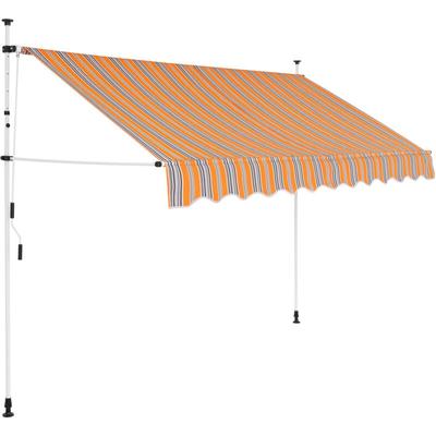 Vidaxl - Einziehbare Markise Handbetrieben 250 cm Gelb/Blau Gestreift