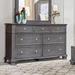 House of Hampton® Dover Lake Savell 7 Drawer Dresser Wood in Brown/Gray | 38 H x 68 W x 18 D in | Wayfair 515DC37CDEF649DE9094B7ED9B446E46