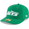 Men's New Era Green York Jets Omaha Throwback Low Profile 59FIFTY Fitted Hat