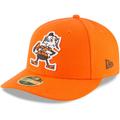 Men's New Era Orange Cleveland Browns Omaha Throwback Low Profile 59FIFTY Fitted Hat