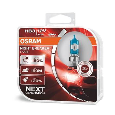 OSRAM HB3 Night Breaker Laser next Generation (2 Stk.) Glühlampe, Fernscheinwerfer,Glühlampe, Nebelscheinwerfer,Glühlamp