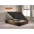 Divan Ottoman Side Lift Storage Bed Single 4'6 Double 5ft King Size Chenille (4FT6 Double, Brown)