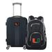 MOJO Black Miami Hurricanes 2-Piece Luggage & Backpack Set