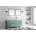 One Allium Way® Genevieve 60" Double Bathroom Vanity Set Wood/Marble in Blue | 35 H x 60 W x 21 D in | Wayfair 81C1BBF84C2B4B009F48E880CEAD88DA