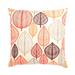Red Barrel Studio® Haysville Leaf Print Square Throw Pillow Polyester/Polyfill blend in Orange | 18 H x 18 W x 5 D in | Wayfair RBRS6046 40157332