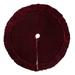 Vickerman 517352 - 60" Plush Wine Velvet Treeskirt (QTX17771) Christmas Tree Skirts