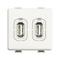 Bticino - matix caricatore 2 prese usb 1500ma 5v am5285c2