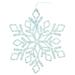 Vickerman 509319 - 24" PureWht LED Twinkle Diamond Snowflak (X176124T) Christmas Window Decor