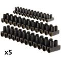 Zenitech - Lot 5 barrettes 3x 6 mm²+2x 10 mm² noires Noir